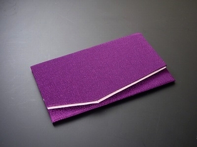 ちりめん金封ふくさ (2．濃い紫)の画像