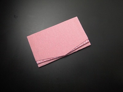 ちりめん 桜小紋 金封ふくさ ピンク の画像