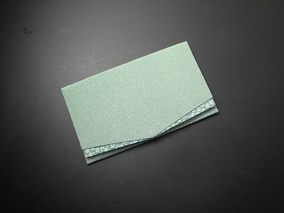 ちりめん 桜小紋 金封ふくさ グリーン　Hの画像