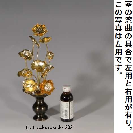 常花・蓮の花/真鍮製 本金メッキ 7号 11本立画像