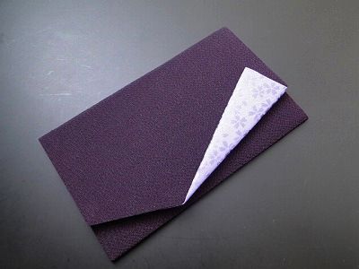 ちりめん  金封ふくさ　メクリ小桜紋 紫色の画像