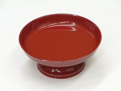 供物台 プラスチック製 丸型 朱色 7寸の画像