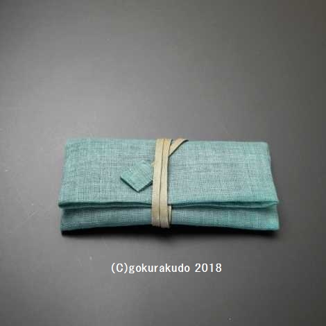 数珠入れ『麻』 緑色-Hの画像