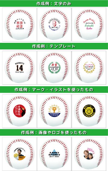 最短即日出荷! 名入れ 野球ボール オリジナル 野球ボール(サインボール)  写真 ロゴ 印刷対応画像
