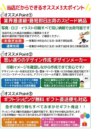 最短即日出荷! 名入れ ゴルフボール ツアーステージ エクストラディスタンス ホワイト 半ダース(6球) 写真 ロゴ 印刷対応の画像