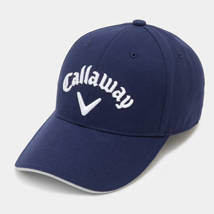 ３営業日出荷！名入れ刺繍 ゴルフキャップ(キャロウェイ Callaway/C25990101/ネイビー)選べる定型文字＋お名前１行　還暦・ホールインワン　名前入り　帽子　オウンネーム対応の画像