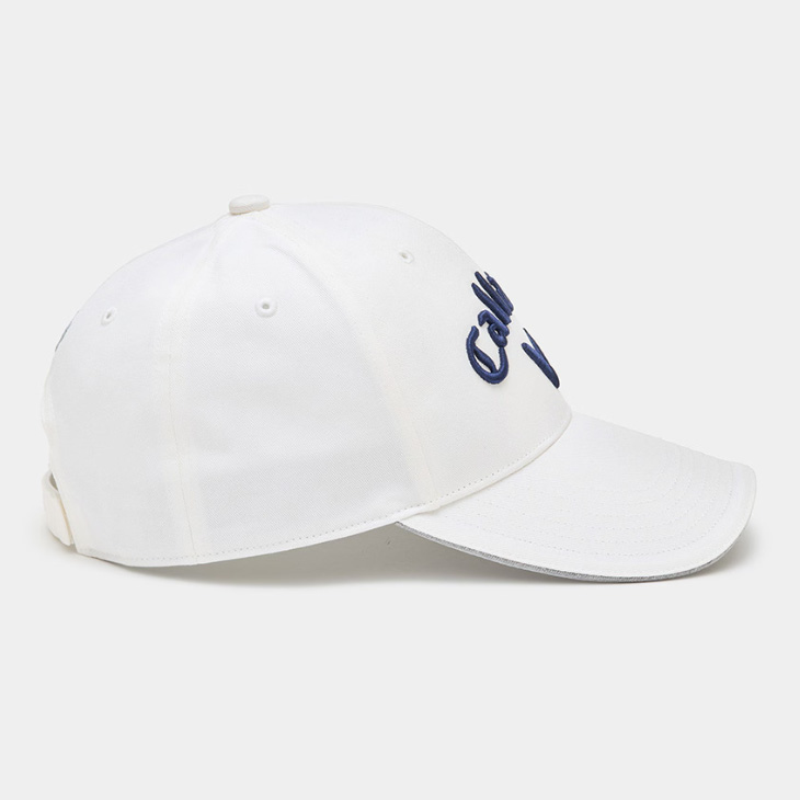 ３営業日出荷！名入れ刺繍 ゴルフキャップ(キャロウェイ Callaway/C25990101/ホワイト)選べる定型文字＋お名前１行　還暦・ホールインワン　名前入り　帽子　オウンネーム対応の画像