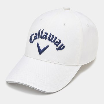 ３営業日出荷！名入れ刺繍 ゴルフキャップ(キャロウェイ Callaway/C25990101/ホワイト)選べる定型文字＋お名前１行　還暦・ホールインワン　名前入り　帽子　オウンネーム対応の画像