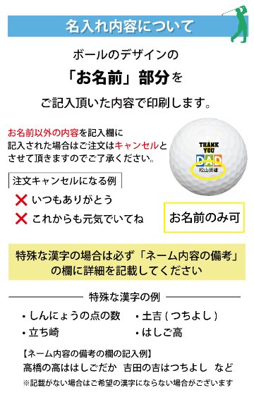 2025年父の日 名入れゴルフギフトセット(名入れゴルフボール６球・化粧箱入り)ラッピング無料の画像