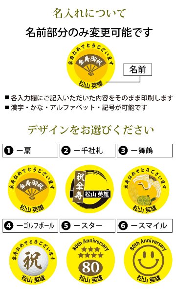 最短即日出荷！傘寿御祝80歳 名入れゴルフマーカー(カジノチップ)/選べるデザイン/名前入り/ネーム入り/オーダーメイド/プレゼント/ギフトラッピング無料 メール便送料無料の画像