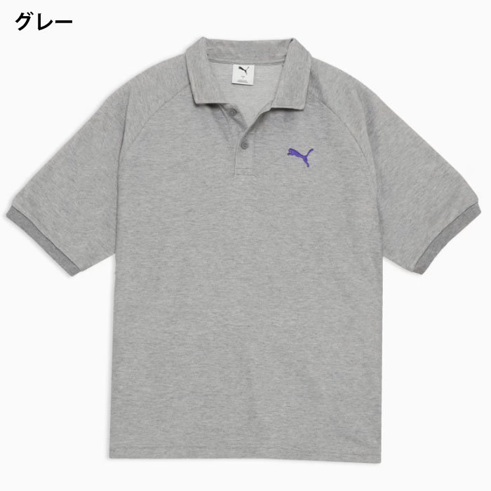 ３営業日出荷！名入れ刺繍メンズポロシャツ(PUMA/プーマ メンズ ESS MX 半袖 ポロシャツ 693418) 選べる定型文字＋お名前１行　名前入りゴルフウェア 半袖の画像