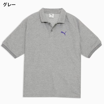 ３営業日出荷！名入れ刺繍メンズポロシャツ(PUMA/プーマ メンズ ESS MX 半袖 ポロシャツ 693418) 選べる定型文字＋お名前１行　名前入りゴルフウェア 半袖の画像