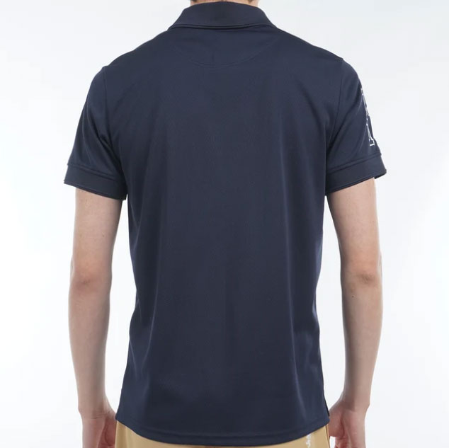 ３営業日出荷！名入れ刺繍メンズポロシャツ(ADMIRAL GOLF/アドミラルゴルフ ADMA614) 選べる定型文字＋お名前１行　名前入りゴルフウェア 半袖の画像
