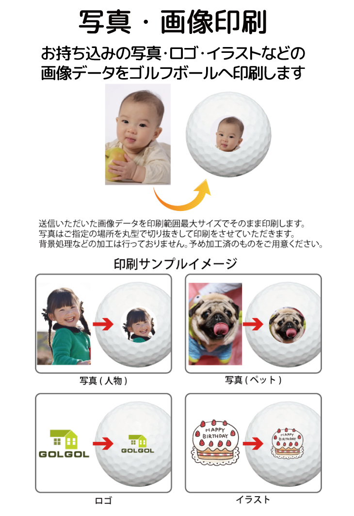 最短即日出荷! 名入れ ゴルフボール ブリヂストン PHYZ ファイズ 2019年モデル PPK 12球 写真 ロゴ 似顔絵 印刷対応の画像
