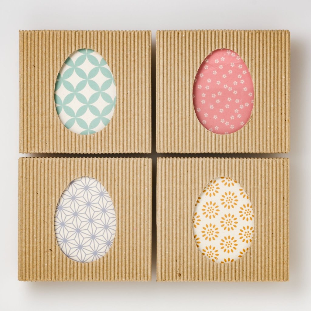 卵の殻のコースター(4枚セット)の画像
