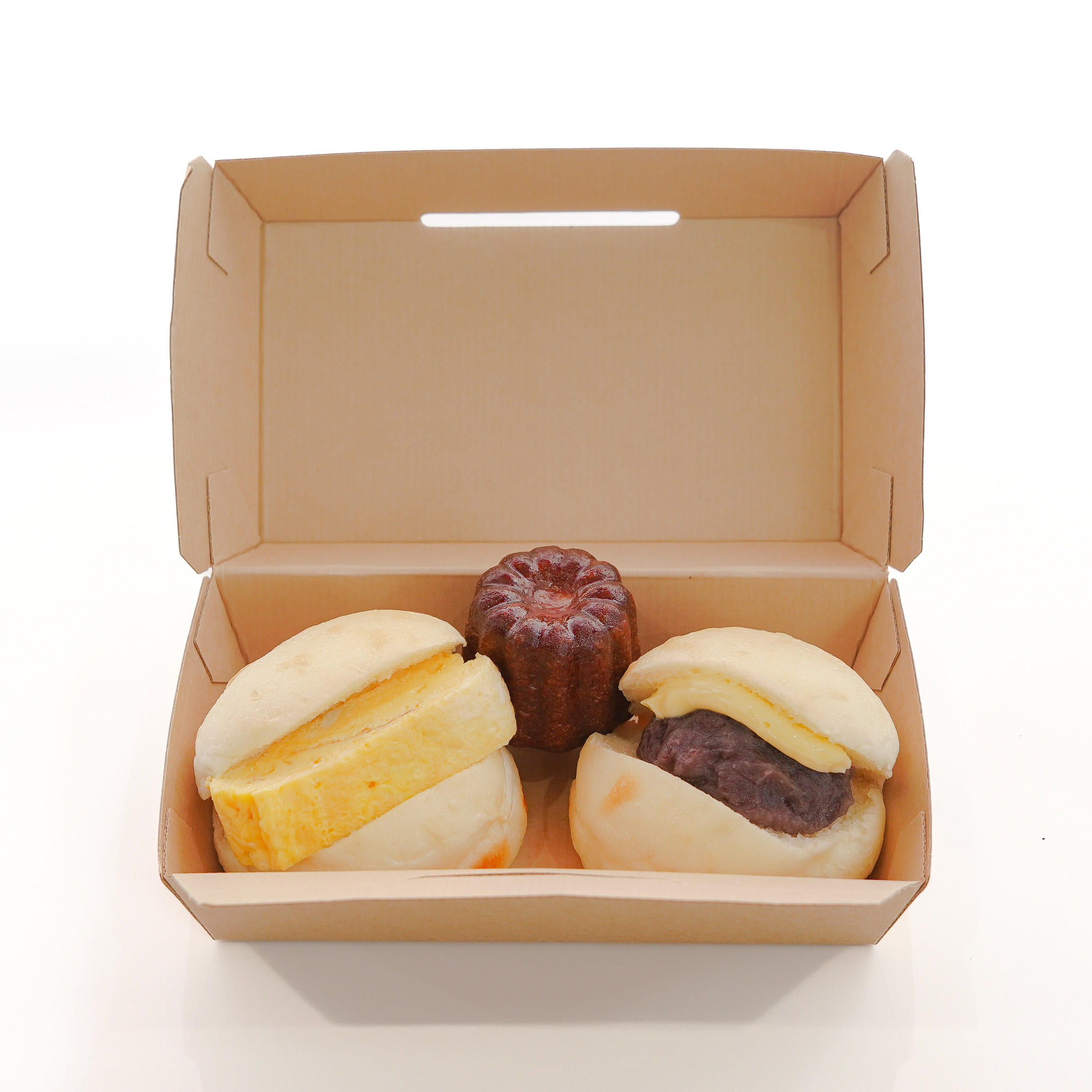おむすびぱんスィーツBOX（だし巻き卵、あんバター、カヌレ）の画像