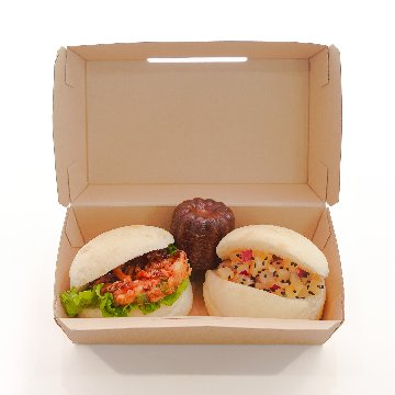 おむすびぱんスィーツBOX（野菜かき揚げ、さつま芋カスター、カヌレ）の画像