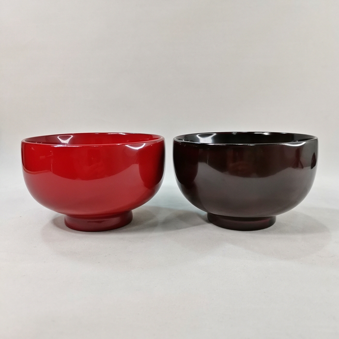 会津漆器　3.8布袋　夫婦椀（漆・手塗）の画像