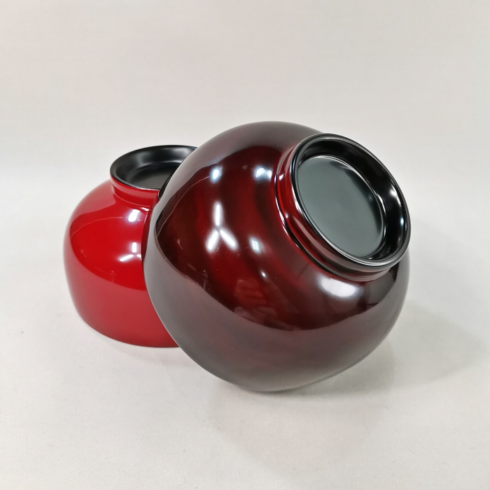 会津漆器　3.8布袋　夫婦椀（漆・手塗）の画像