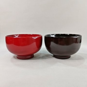 会津漆器　3.8布袋　夫婦椀（漆・手塗）の画像