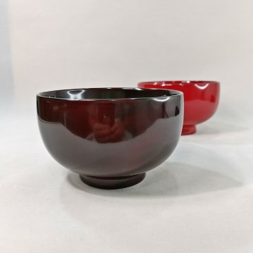会津漆器　3.8布袋　夫婦椀（漆・手塗）の画像