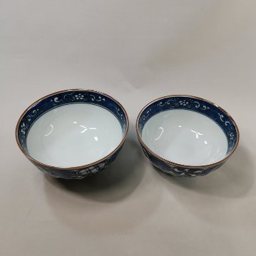 平戸祥瑞　外彫　組飯碗　三川内焼　平戸松山窯の画像