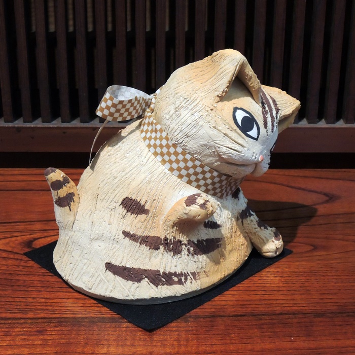 じゃれ猫(特大)　トラ　ヒロ陶房の画像