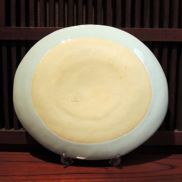 有田　山口洋一工房　小花散し手捻り大皿の画像