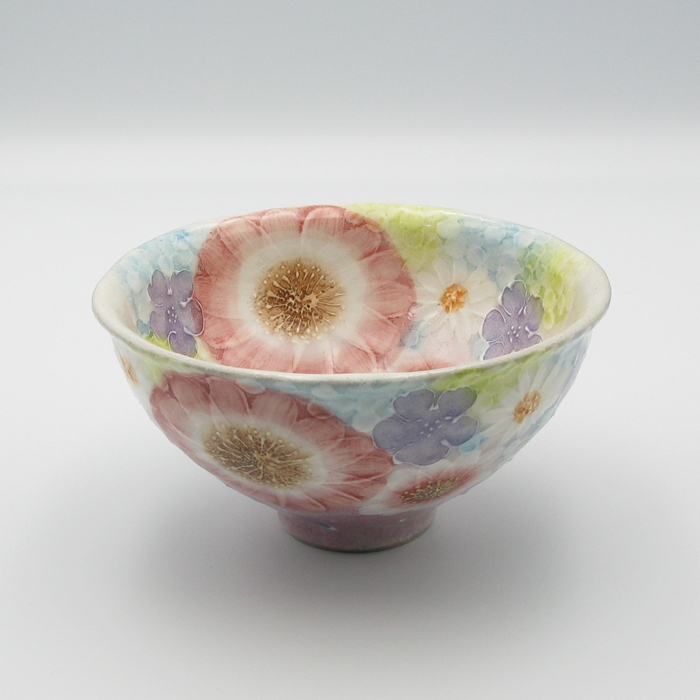 工房ゆずりは　紫京花　飯碗の画像