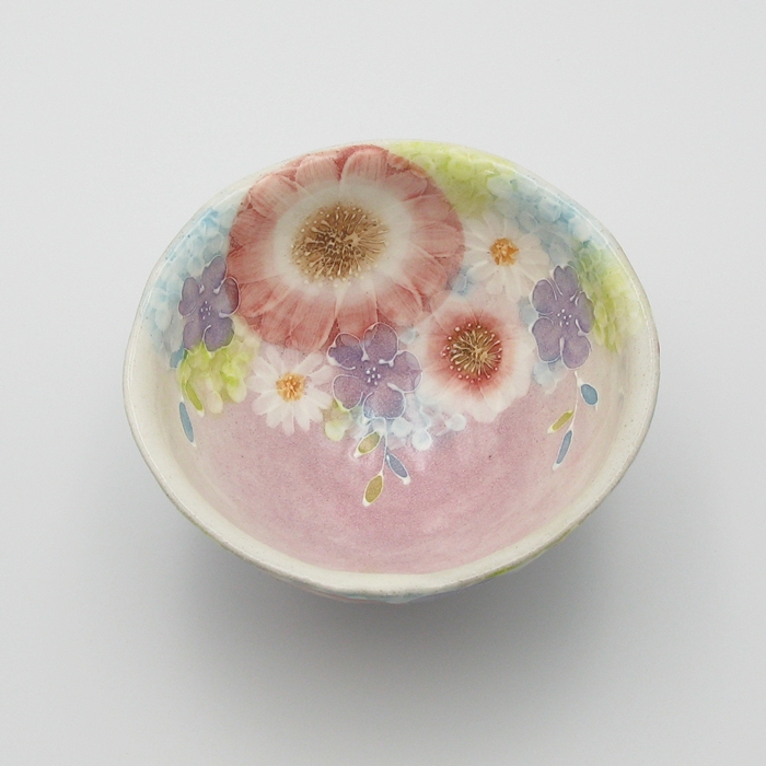 工房ゆずりは　紫京花　飯碗の画像