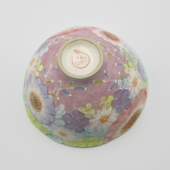 工房ゆずりは　紫京花　飯碗の画像