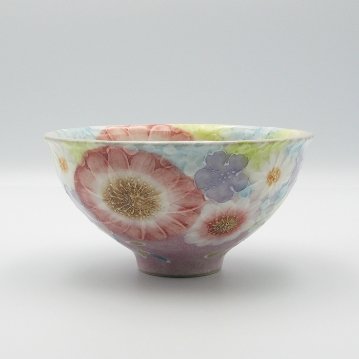 工房ゆずりは　紫京花　飯碗の画像
