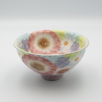 工房ゆずりは　紫京花　飯碗の画像