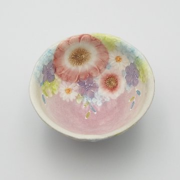 工房ゆずりは　紫京花　飯碗の画像