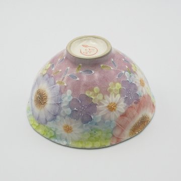 工房ゆずりは　紫京花　飯碗の画像