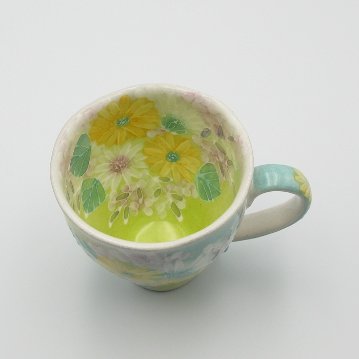 工房ゆずりは　緑彩花畑　マグカップの画像