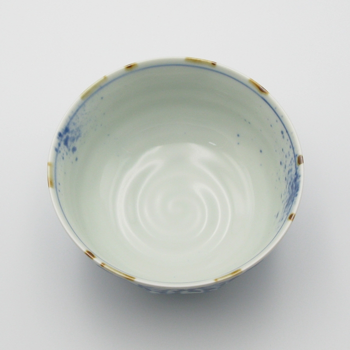 有田　福泉窯　蛸唐草　面取飯碗の画像