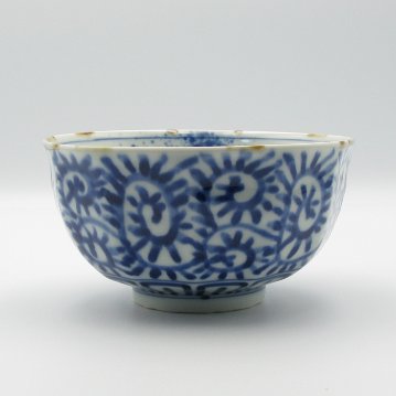 有田　福泉窯　蛸唐草　面取飯碗の画像
