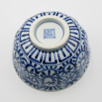有田　福泉窯　蛸唐草　面取飯碗の画像