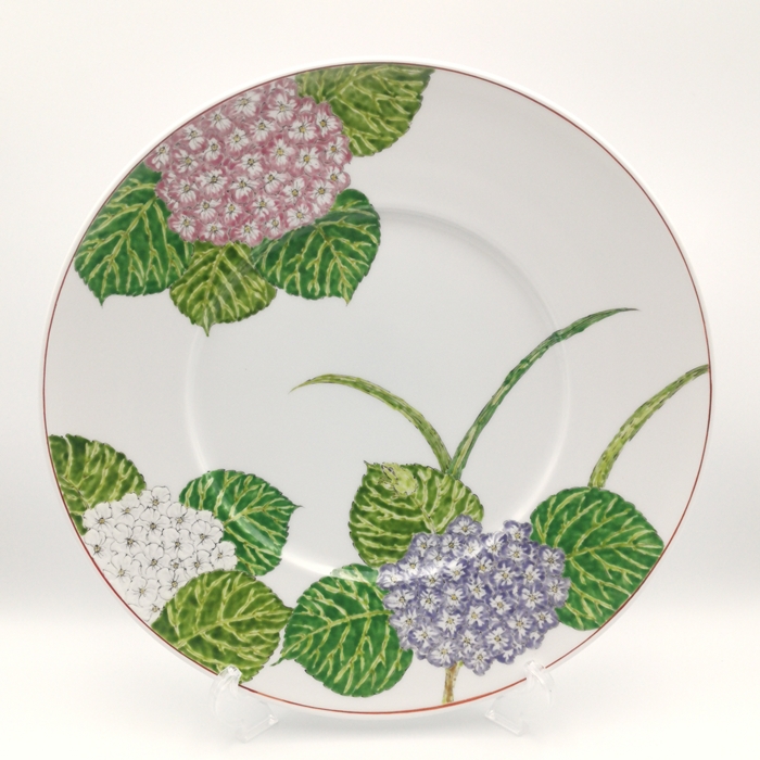 有田　紫陽花　和洋皿　陶磁器工房いとうの画像