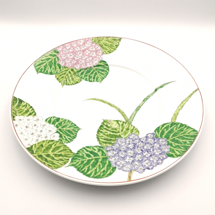 有田　紫陽花　和洋皿　陶磁器工房いとうの画像