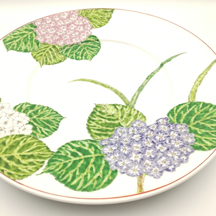 有田　紫陽花　和洋皿　陶磁器工房いとうの画像