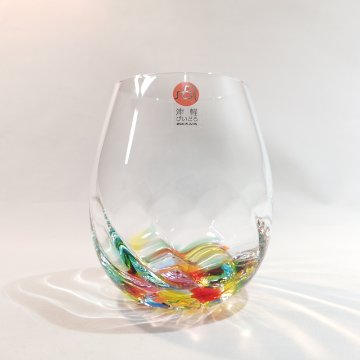 津軽びいどろ　ねぶたあかり　ロックグラス 彩iroの画像