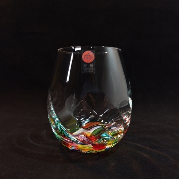 津軽びいどろ　ねぶたあかり　ロックグラス 彩iroの画像