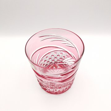 KAGAMI　江戸切子ロックグラス〈舞〉赤　280㎖の画像