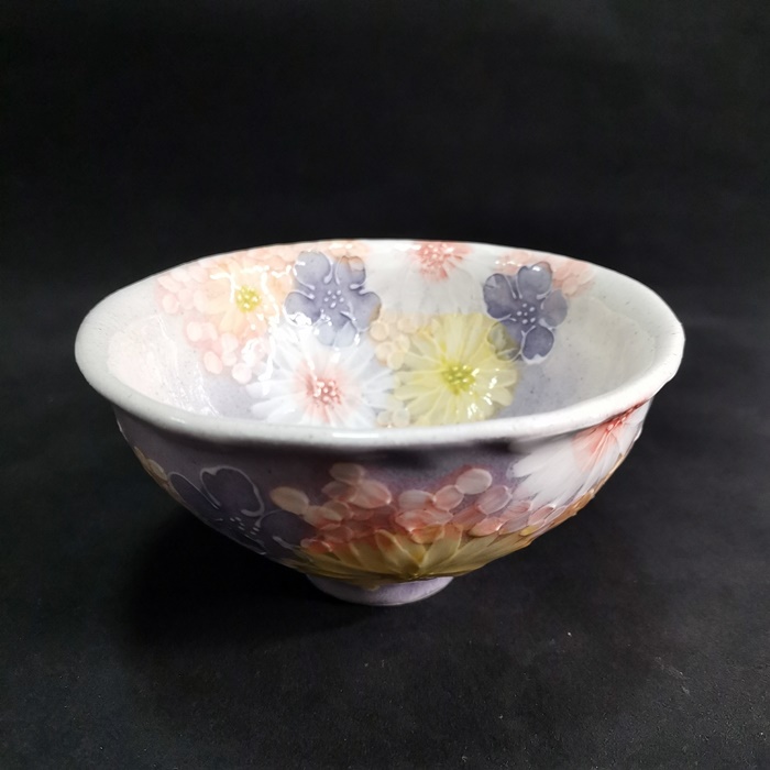 工房ゆずりは　紫花景色　飯碗の画像