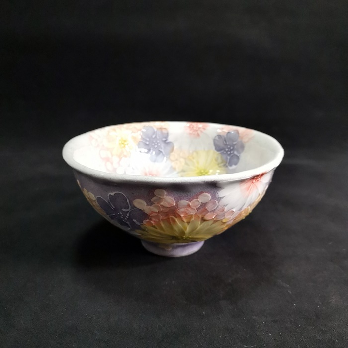 工房ゆずりは　紫花景色　飯碗の画像