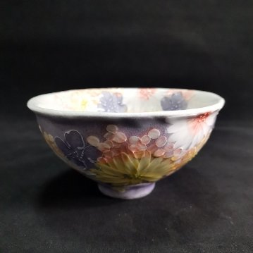 工房ゆずりは　紫花景色　飯碗の画像