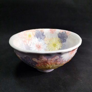 工房ゆずりは　紫花景色　飯碗の画像