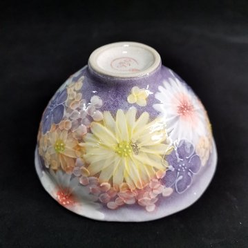 工房ゆずりは　紫花景色　飯碗の画像